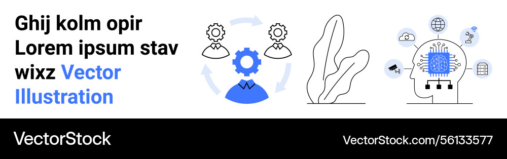Process automation and technology integration Process automation and technology integration vector image