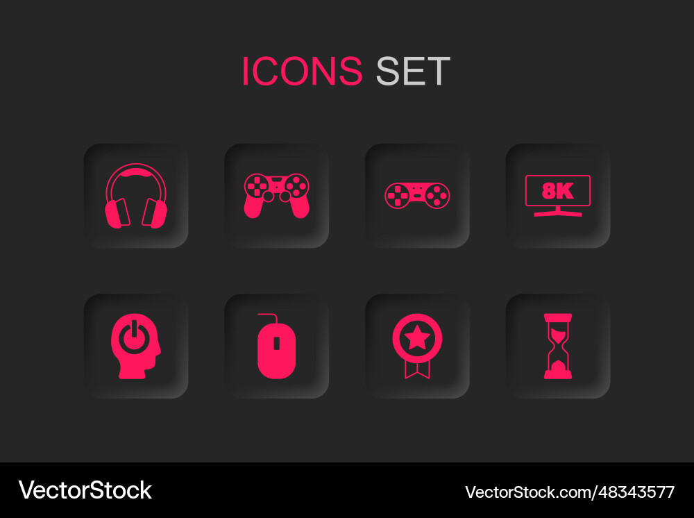 Set computer mouse game controller or joystick Set computer mouse game controller or joystick vector image