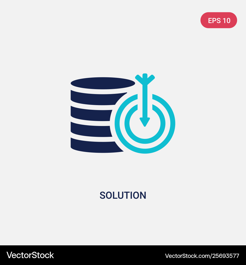 Two color solution icon from big data concept Two color solution icon from big data concept vector image