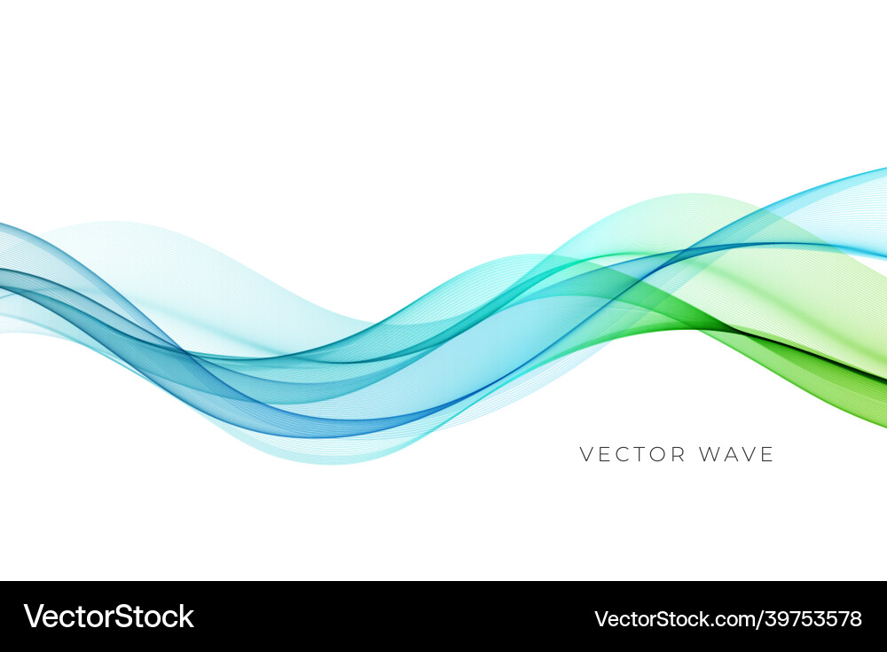 Abstract Flowing Wave Lines Vector Image