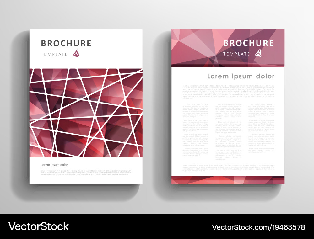 Abstract triangular brochure design template Vector Image