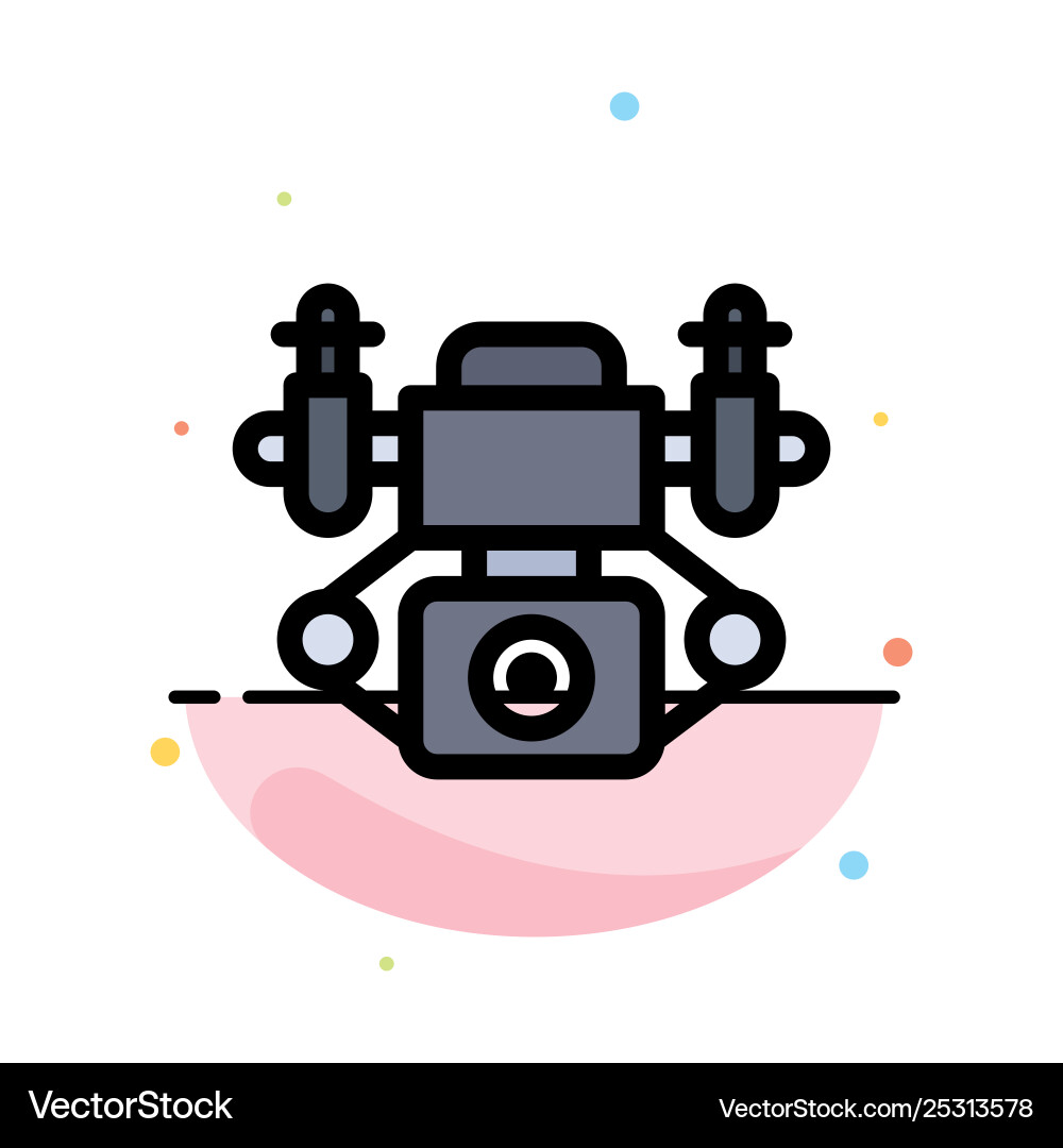 Action camera technology abstract flat color icon Action camera technology abstract flat color icon vector image