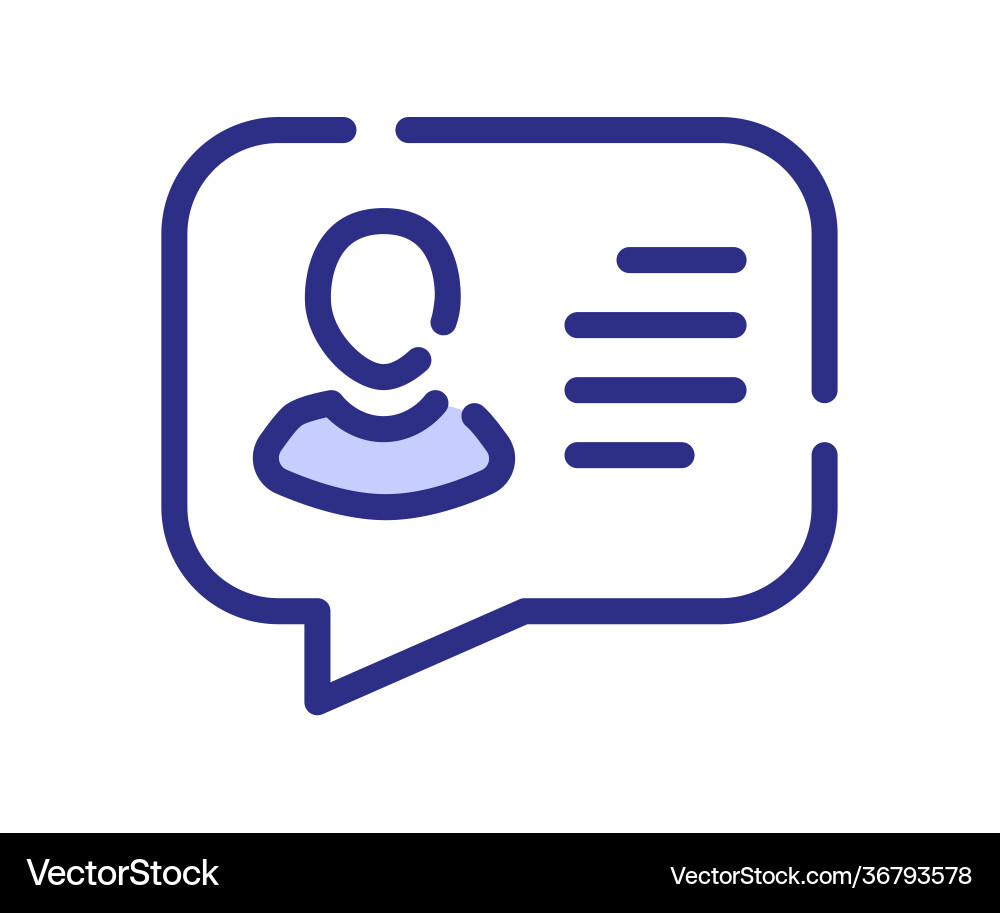 Chat user bubble single isolated icon with dash Chat user bubble single isolated icon with dash vector image