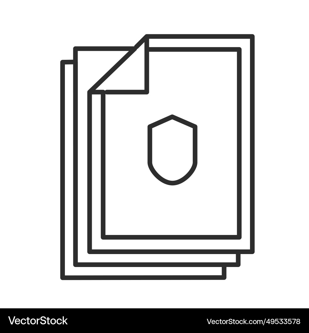 Document protect icon data security Document protect icon data security vector image