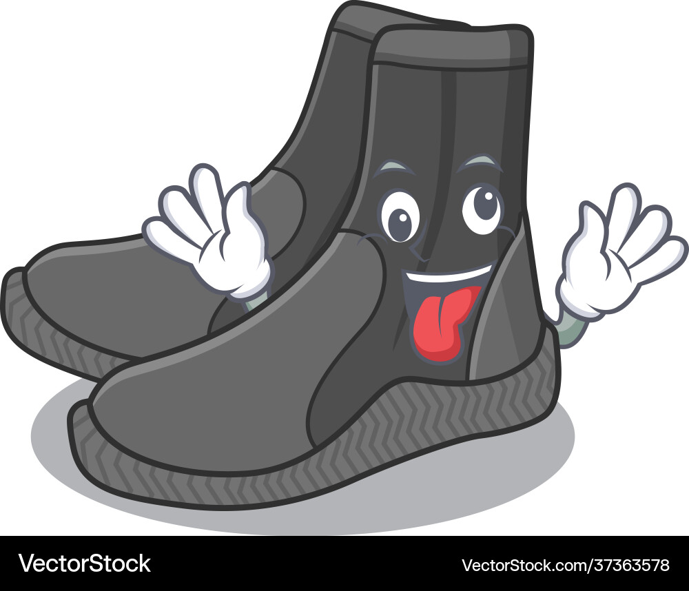 Ein Maskottchen Design Tauchstiefel mit lustig Ein Maskottchen Design Tauchstiefel mit lustig vektorbild