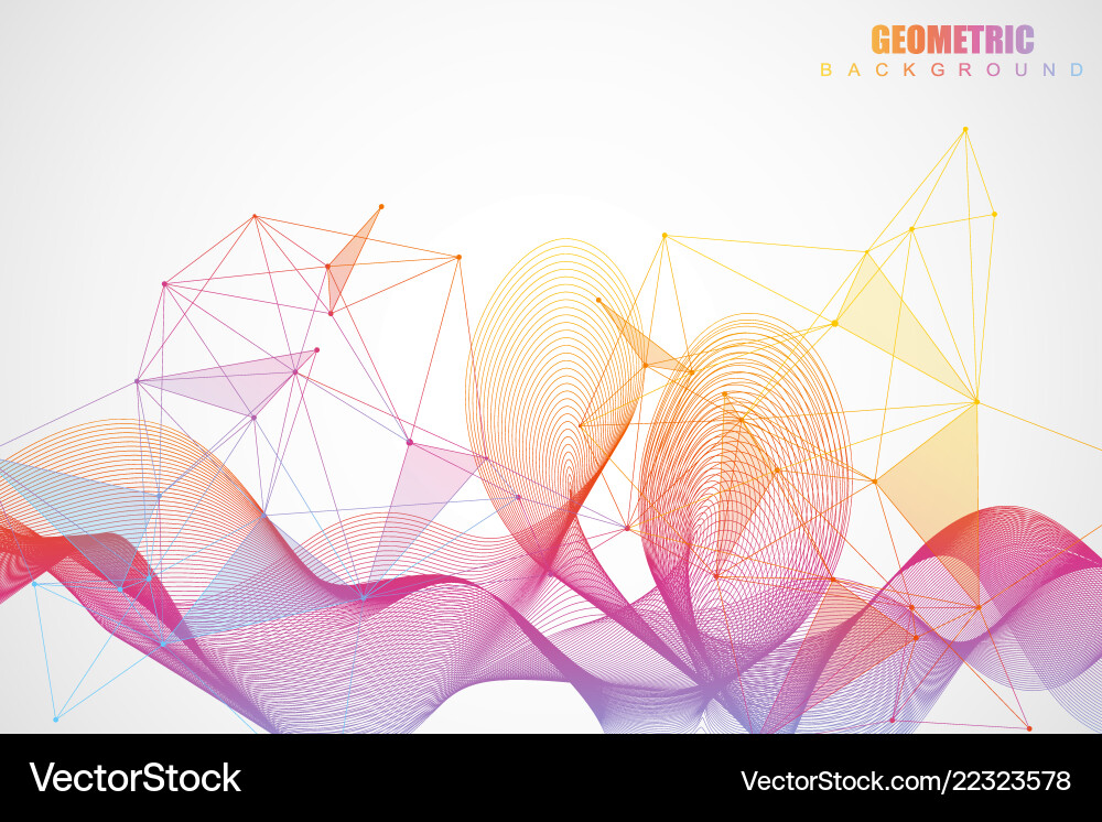 Geometric abstract background with connected line Geometric abstract background with connected line vector image