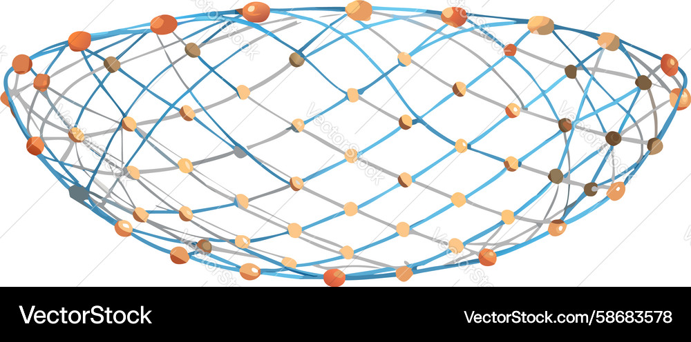 Geometric Net Structure Vector Image