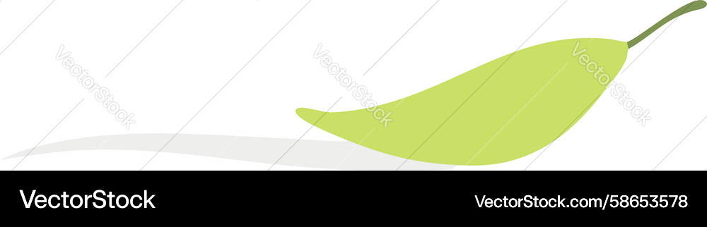Green leaf with soft shadow design generative ai Vector Image