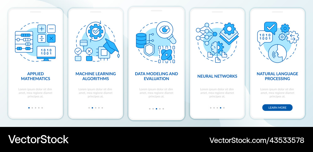 Machine Learning Engineer Onboarding vector image