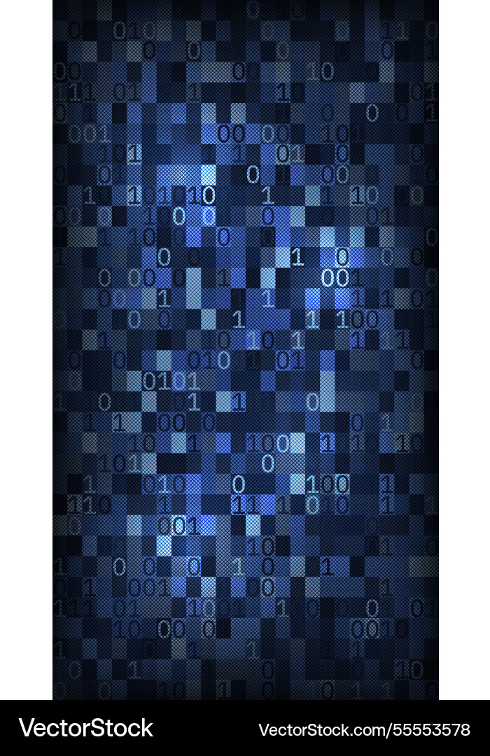 Matrix of binary code digital communication Matrix of binary code digital communication vector image