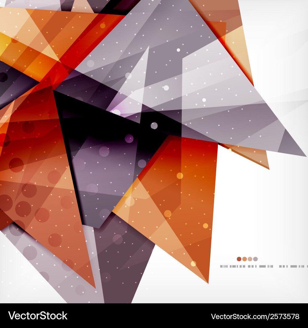 Modern 3d glossy overlapping triangles vector image