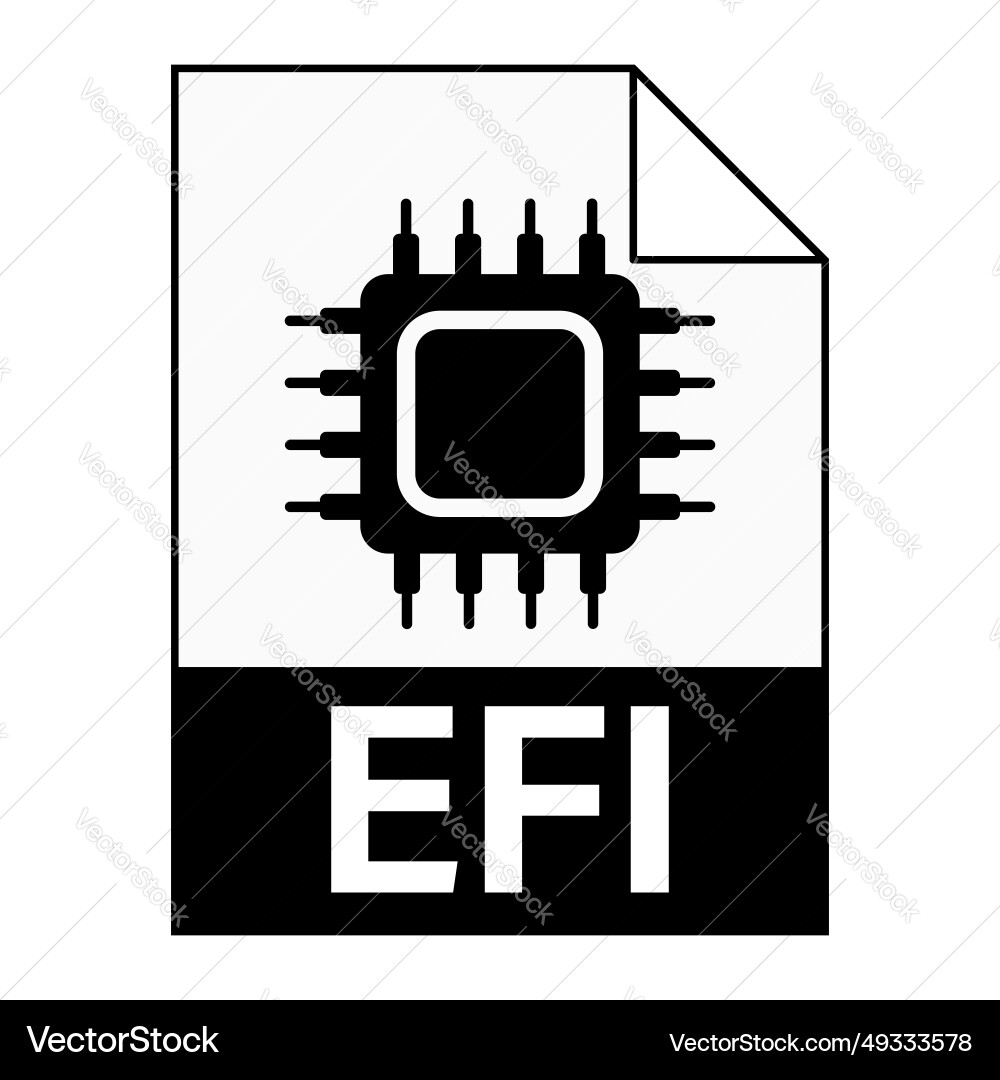 Modern flat design of efi file icon for web Modern flat design of efi file icon for web vector image