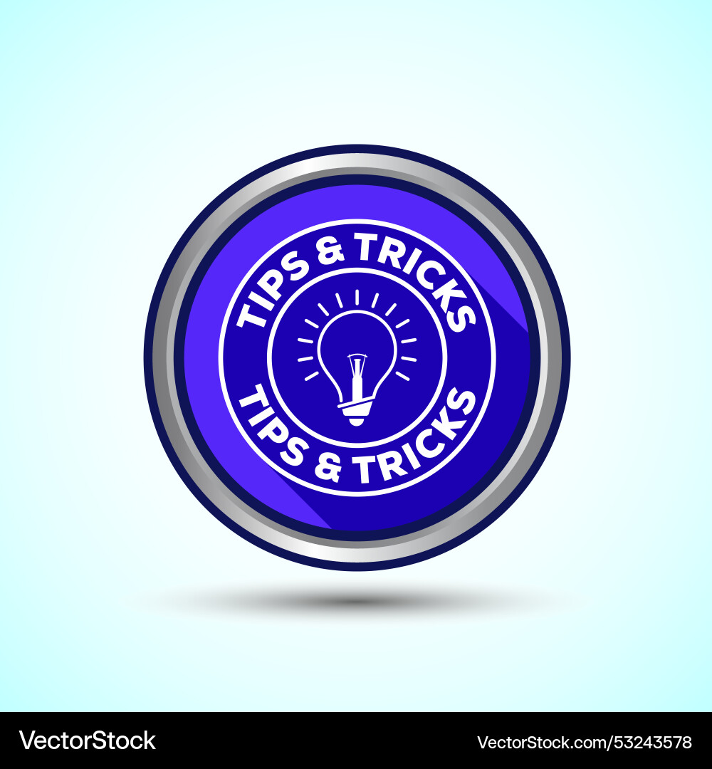 Tips icon button design and tricks Vector Image