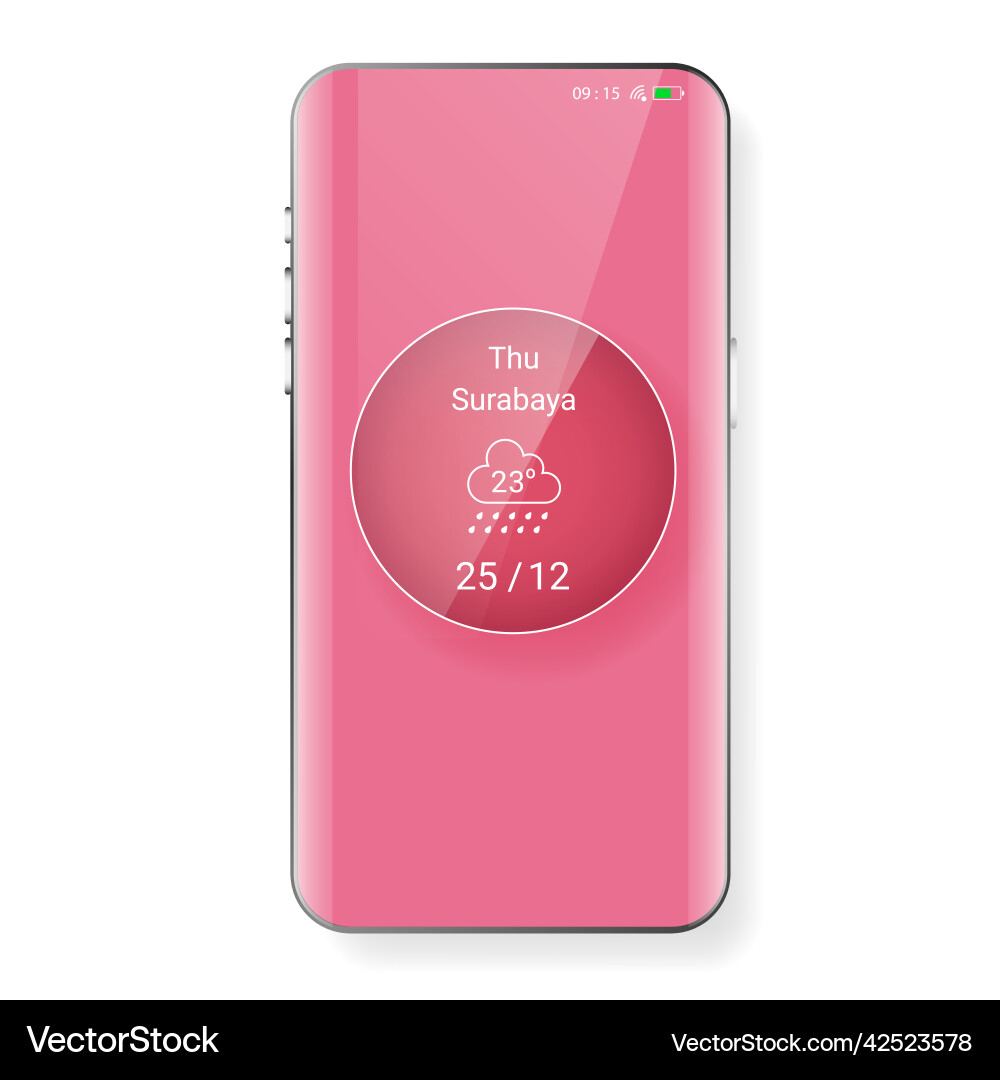 Widget user interface climate location gps Vector Image