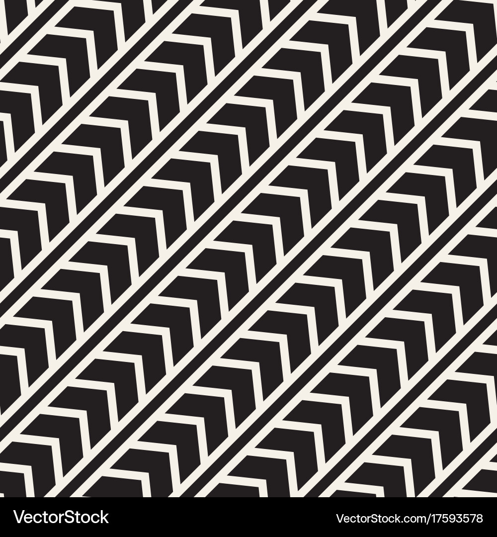 Zigzag Line Pattern - Monochrome vector image