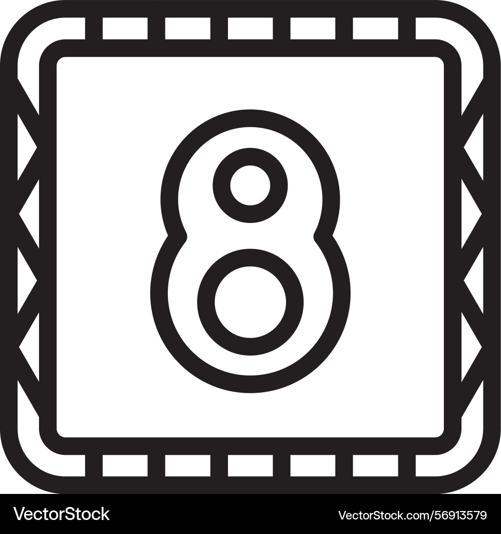 8 linear style icon design Vector Image