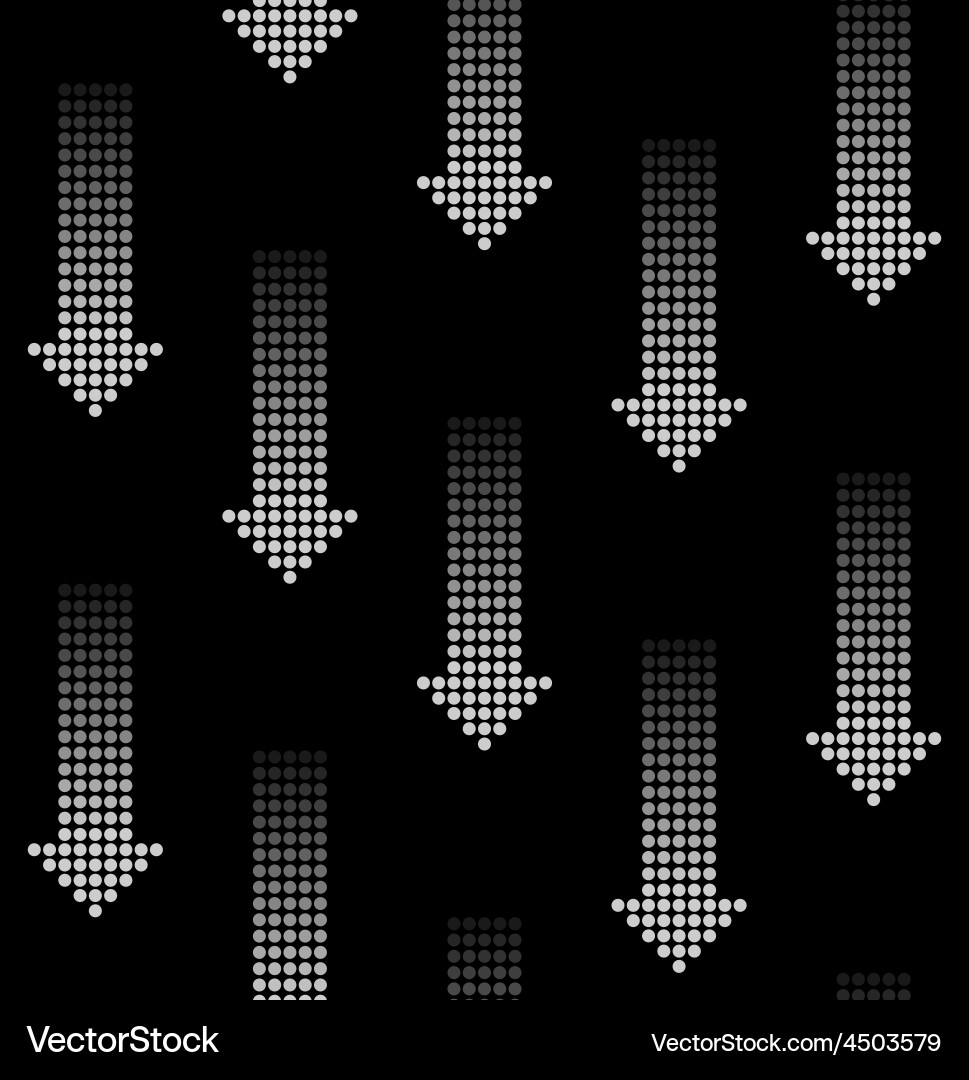 Abstract Halftone Arrows Pattern Vector Image