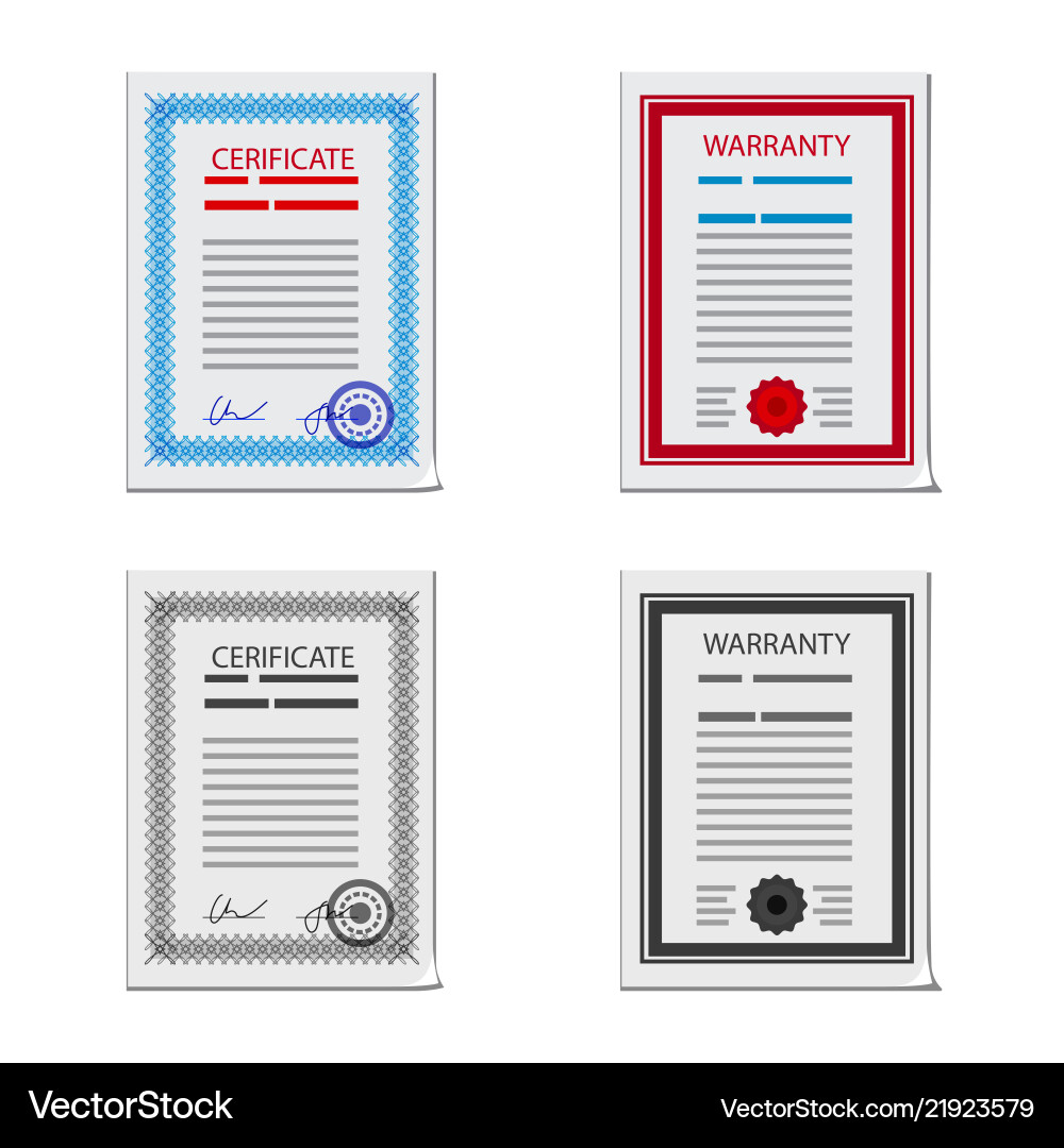 Design of form and document symbol set Vector Image
