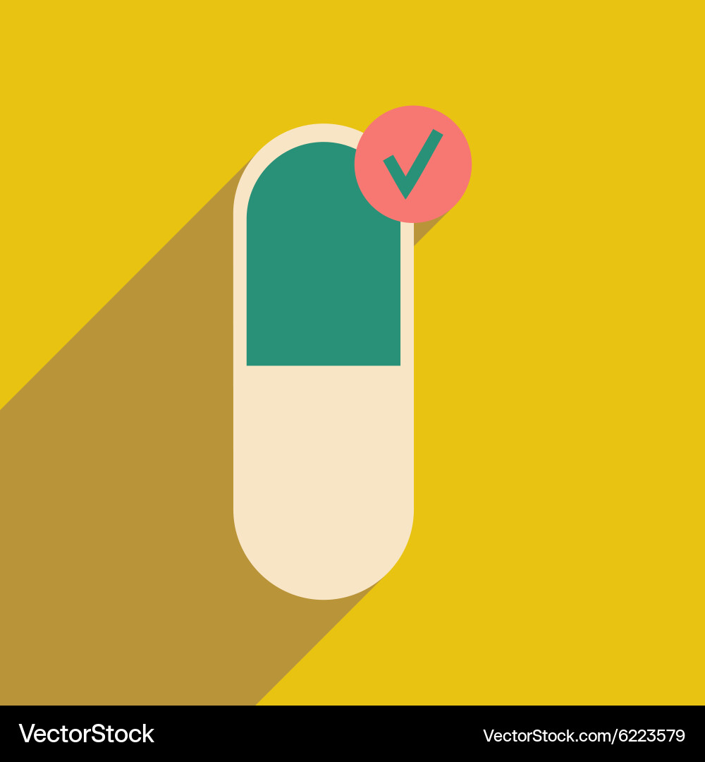 Flat with shadow icon and mobile application Vector Image