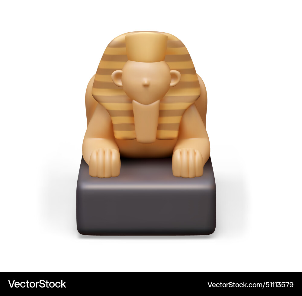 Great sphinx in 3d style front view Great sphinx in 3d style front view vector image