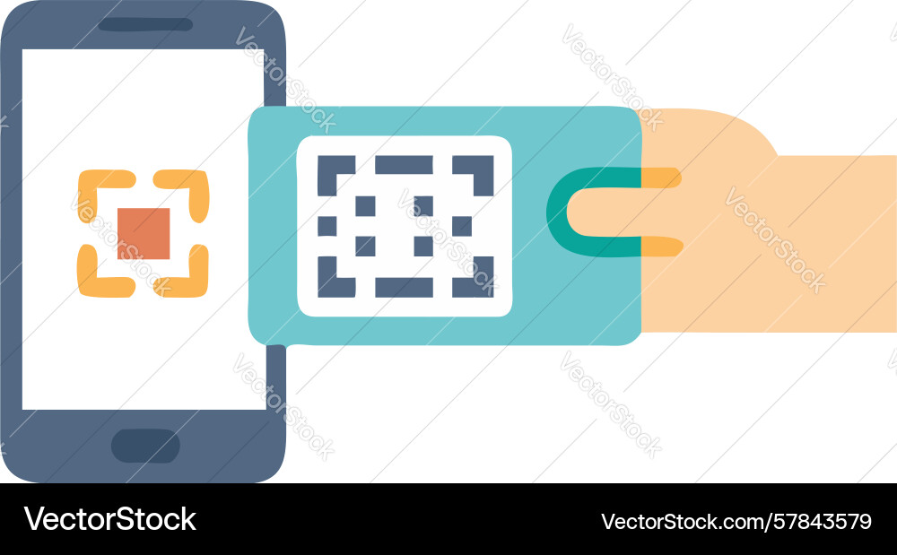 Qr code mobile payment contactless transactions vector image