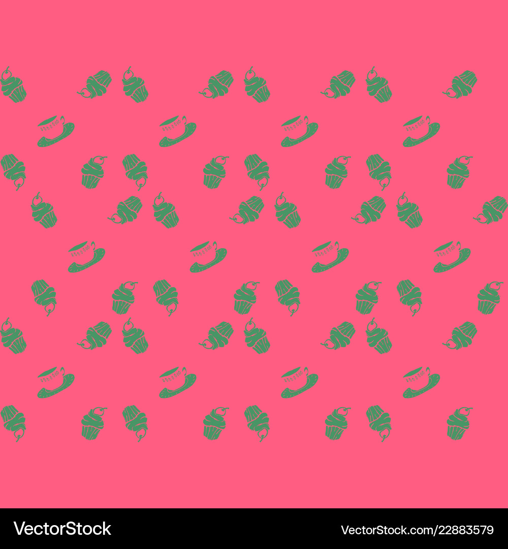 Retro object patterns for making seamless vector image