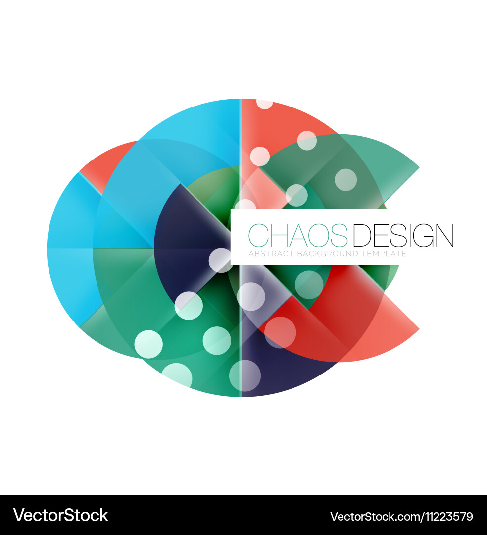 Round shape elements composition abstract Vector Image