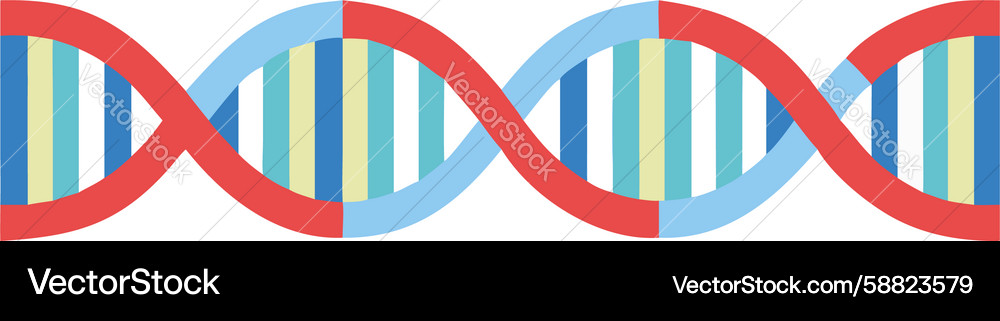 Stylized dna structure design generative ai Vector Image