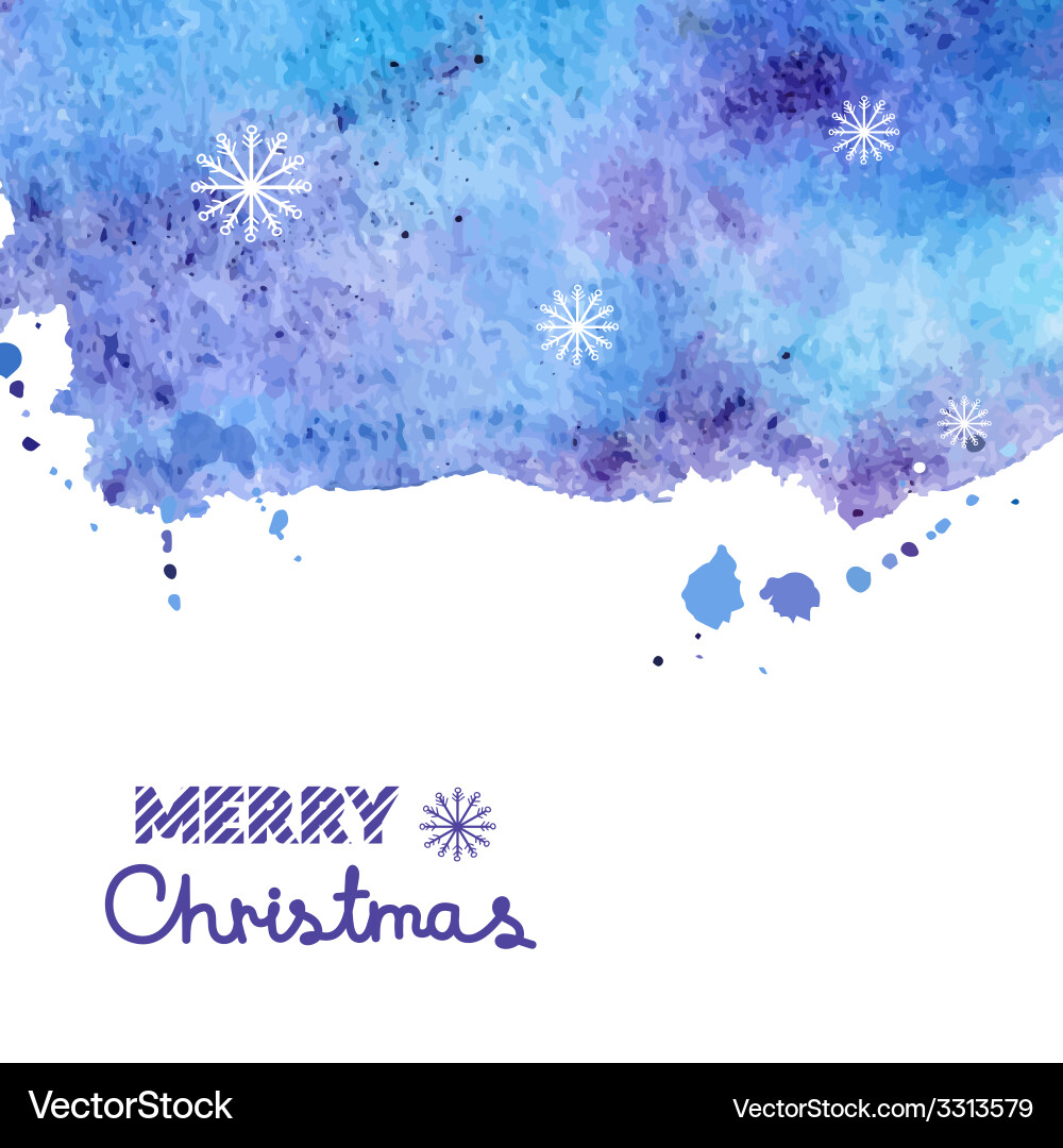 Watercolor background christmas Vector Image