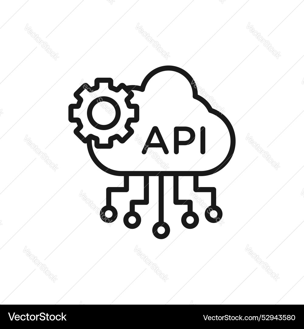 Api icon Royalty Free Vector Image - VectorStock