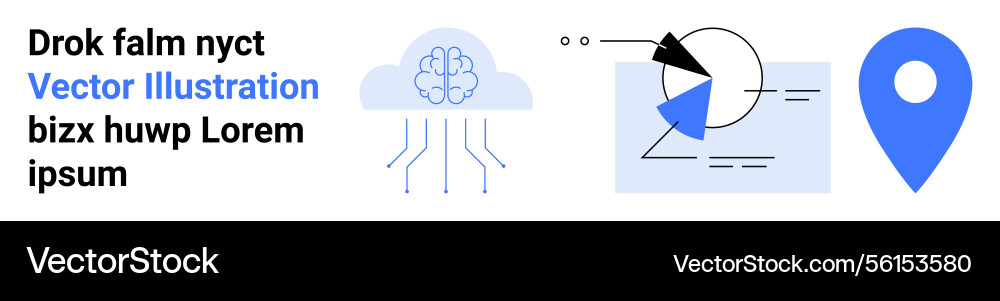 Cloud computing data analytics and geolocation Cloud computing data analytics and geolocation vector image