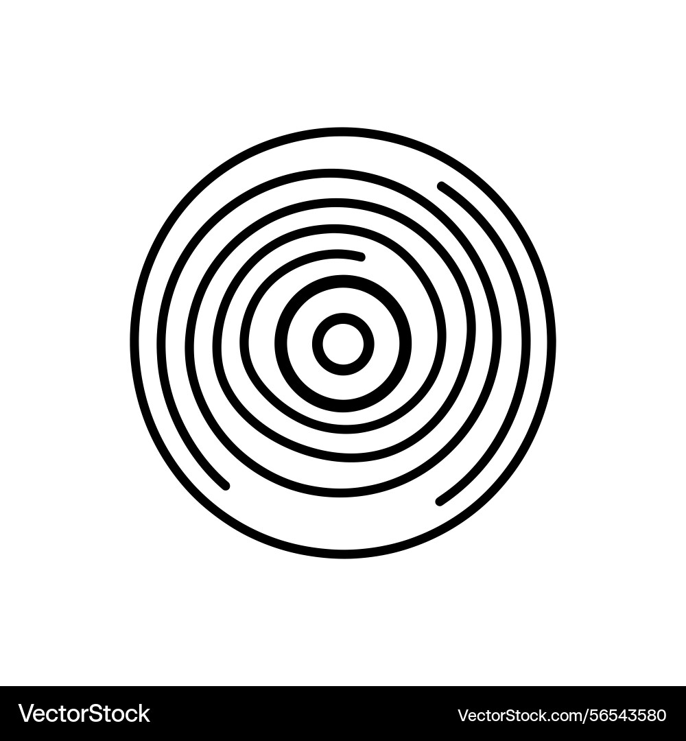 Concentric rings pattern circular target design Vector Image