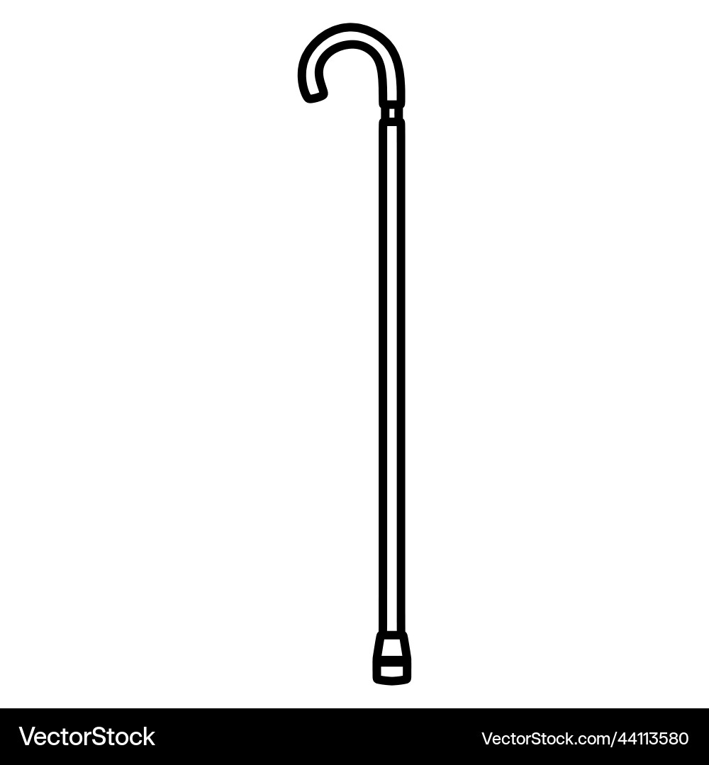 Flat cane line icon for web background design Flat cane line icon for web background design vector image