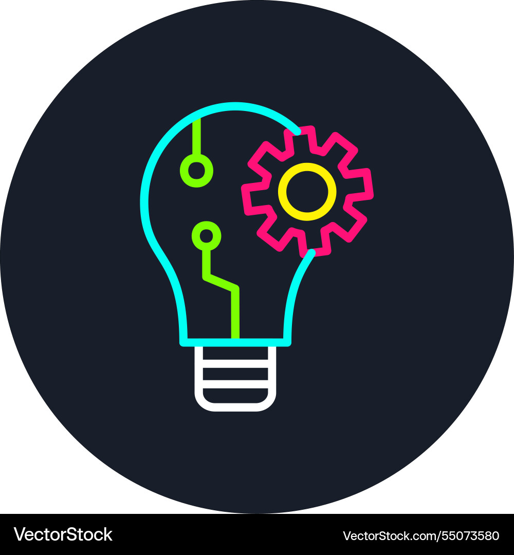 Idea line multi color icon Vector Image
