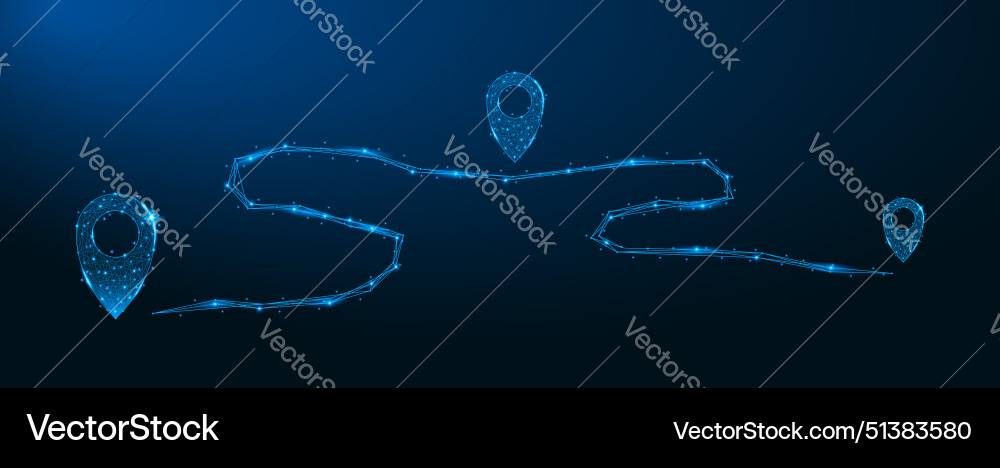 Map location pointers low poly design Map location pointers low poly design vector image