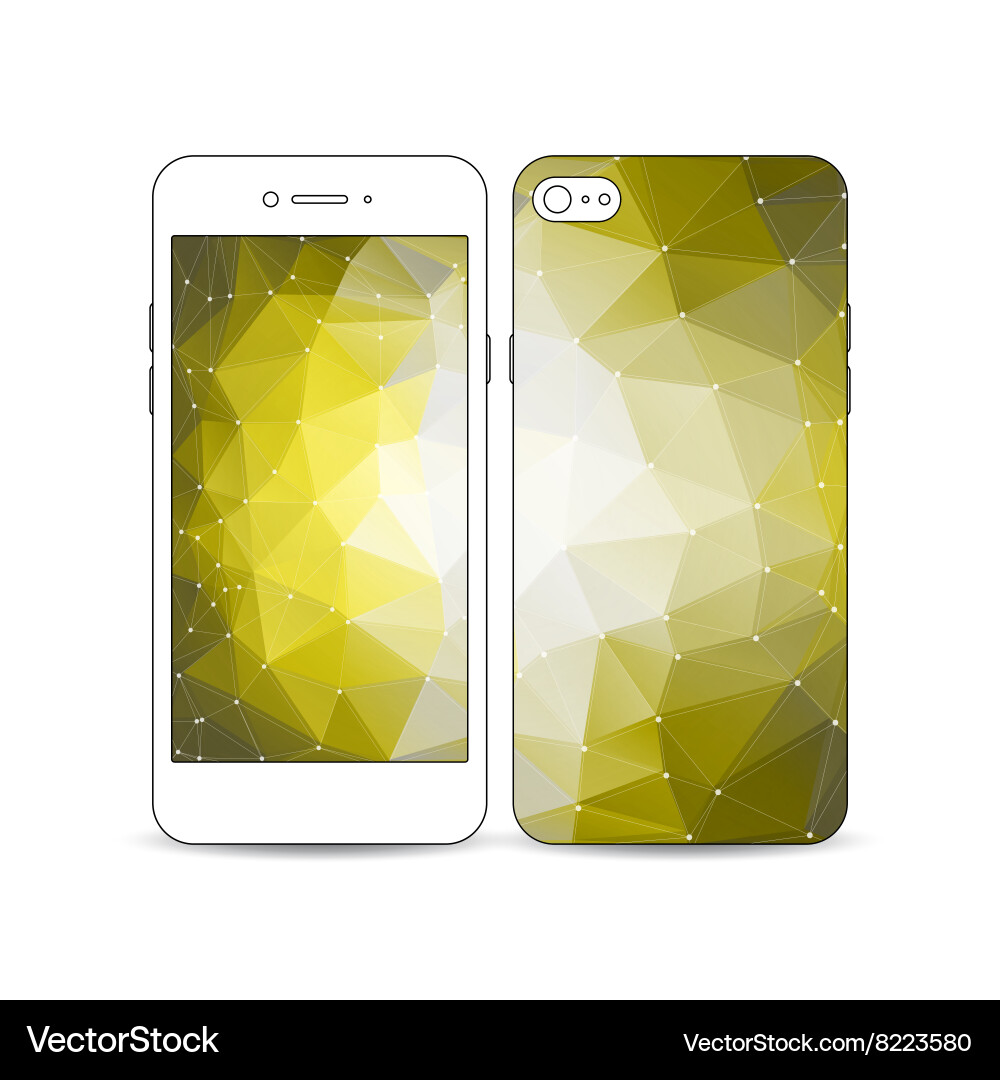Mobile smartphone with an example of the screen Vector Image