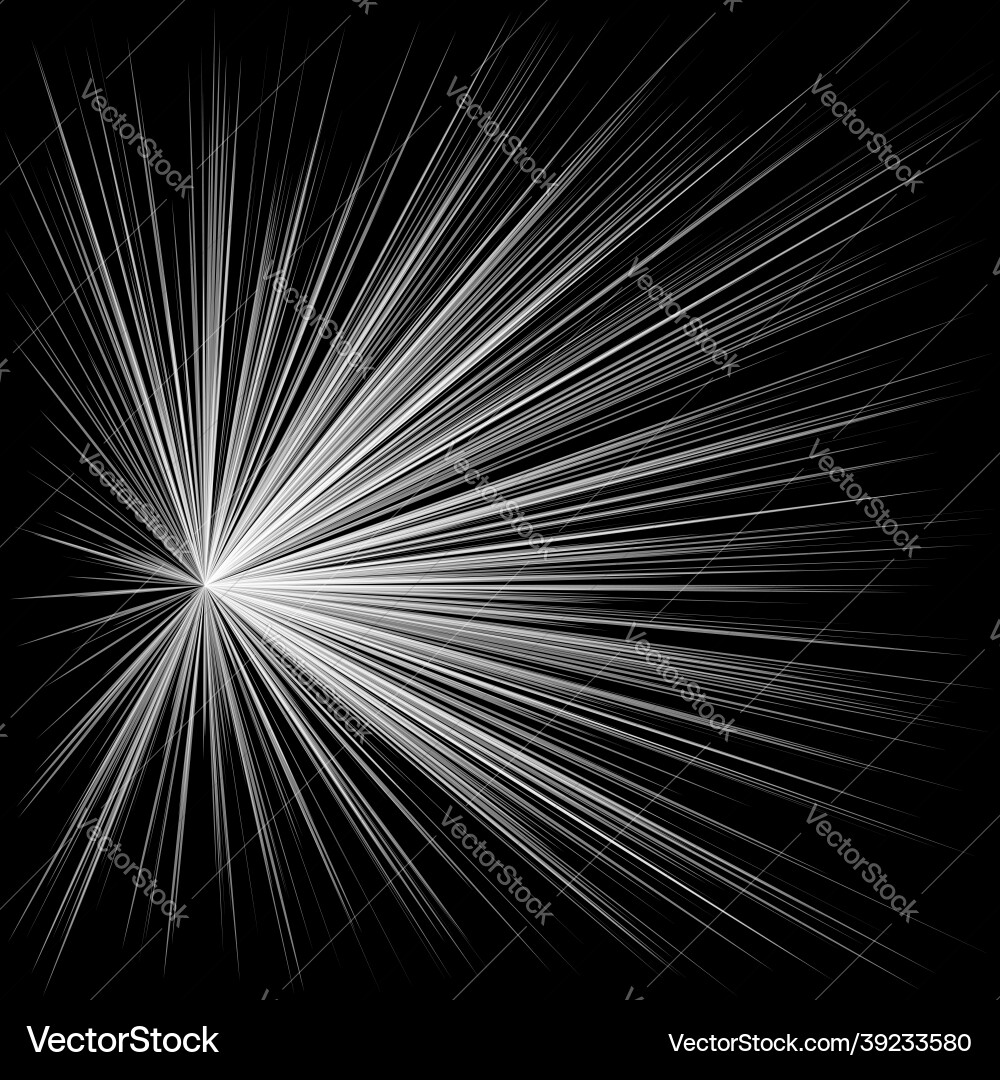 Radial radiating dynamic rays beams lines Vector Image