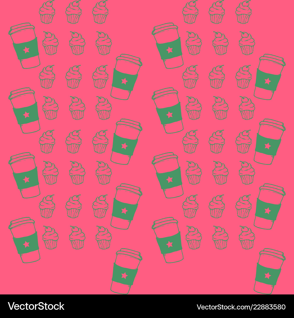 Retro object patterns for making seamless Vector Image