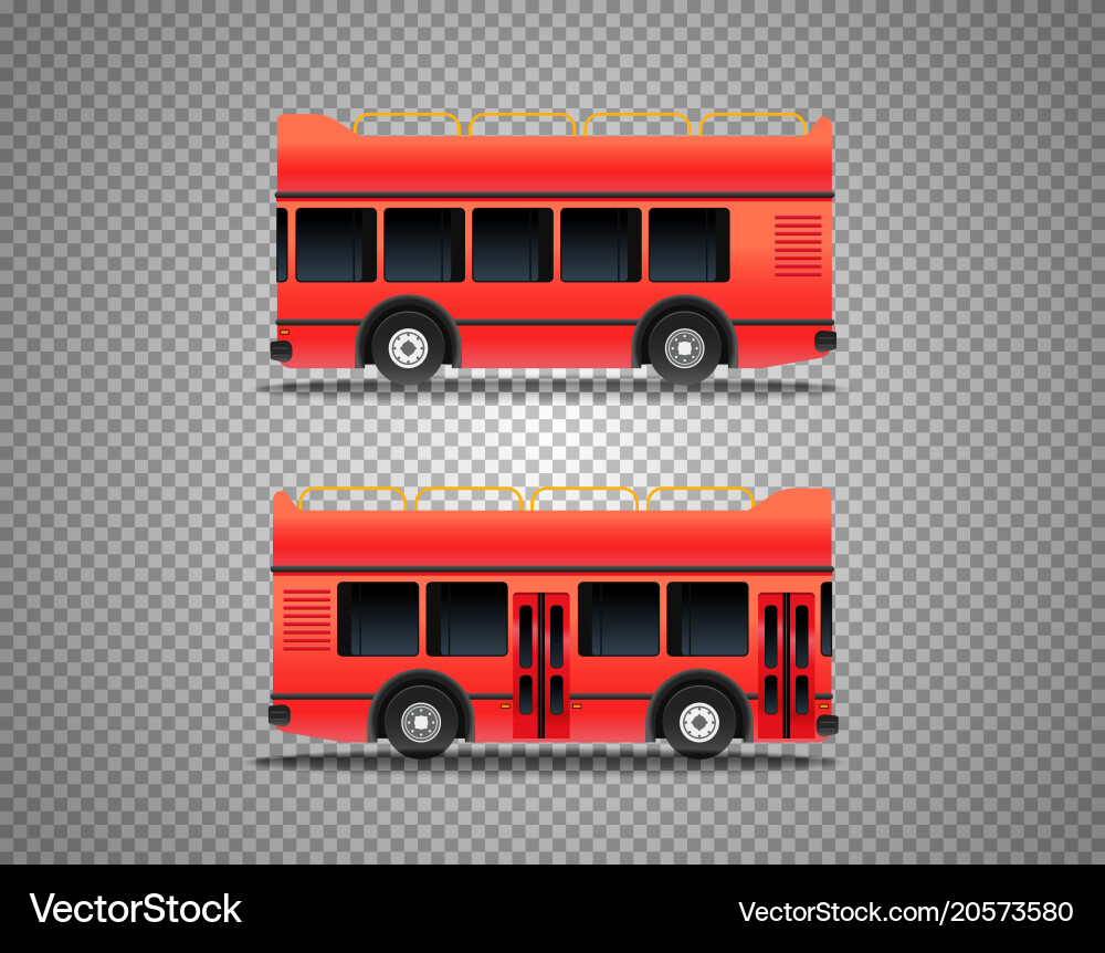 Touristic bus isolated on transparent background vector image