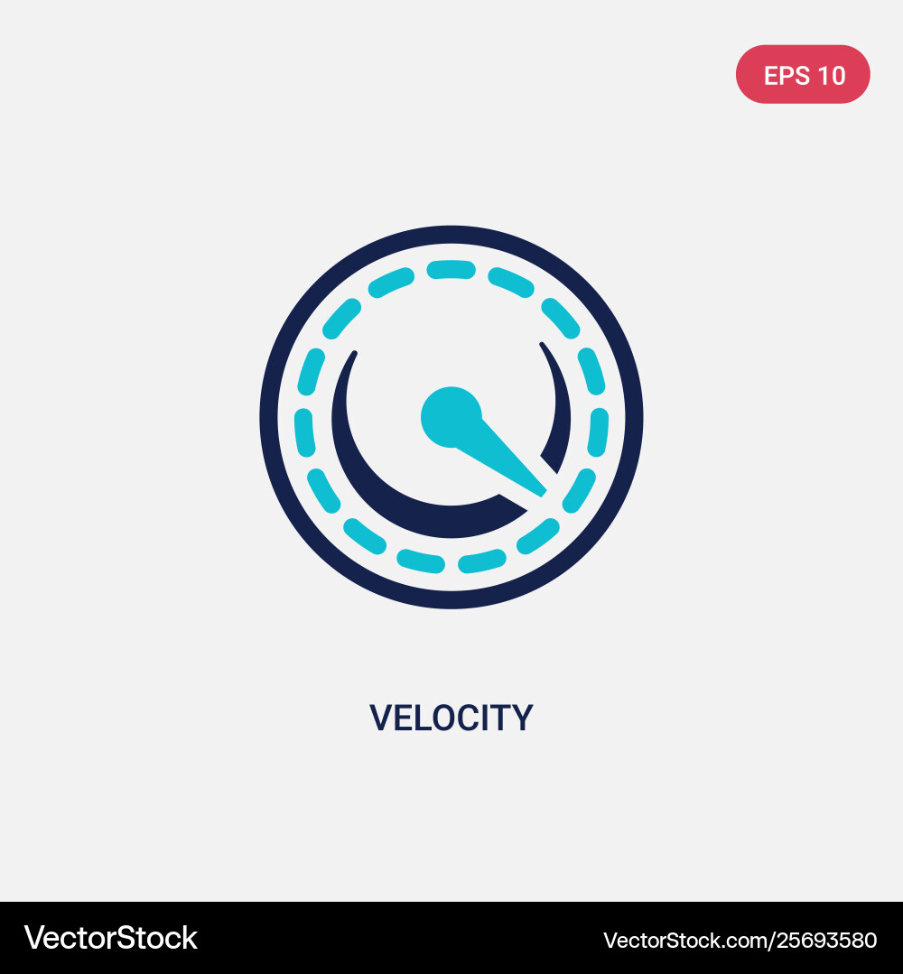Two color velocity icon from big data concept Two color velocity icon from big data concept vector image