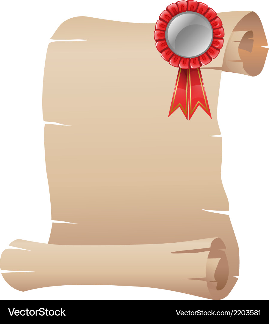 An empty template with a red ribbon vector image