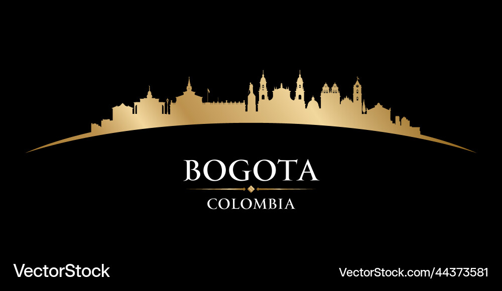 Bogota colombia city silhouette schwarz hintergrund Bogota colombia city silhouette schwarz hintergrund vektorbild