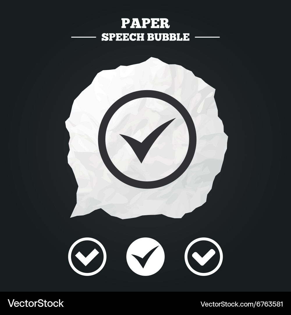 Check signs checkbox confirm icons Vector Image