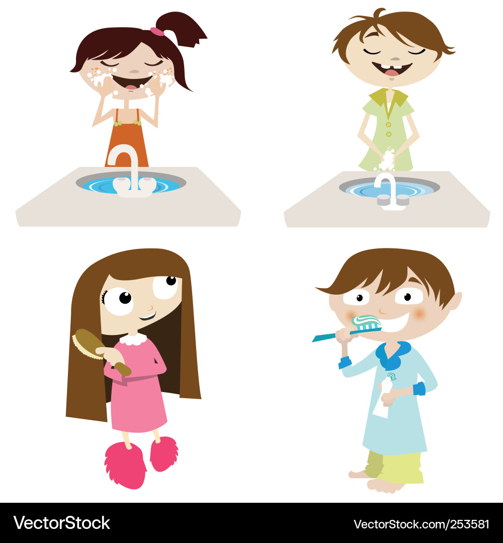 Cute Cartoon Kids Vector Image