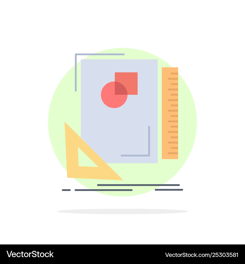 Design layout page sketch sketching flat color Design layout page sketch sketching flat color vector image