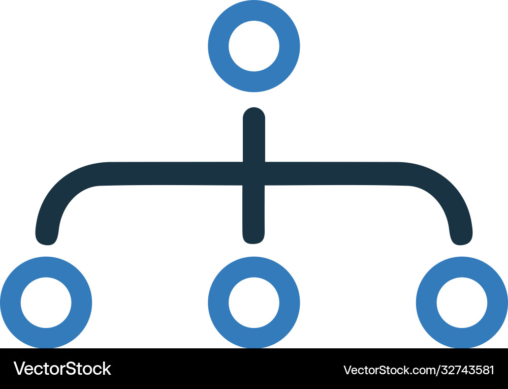 Hierarchy site map icon design Vector Image