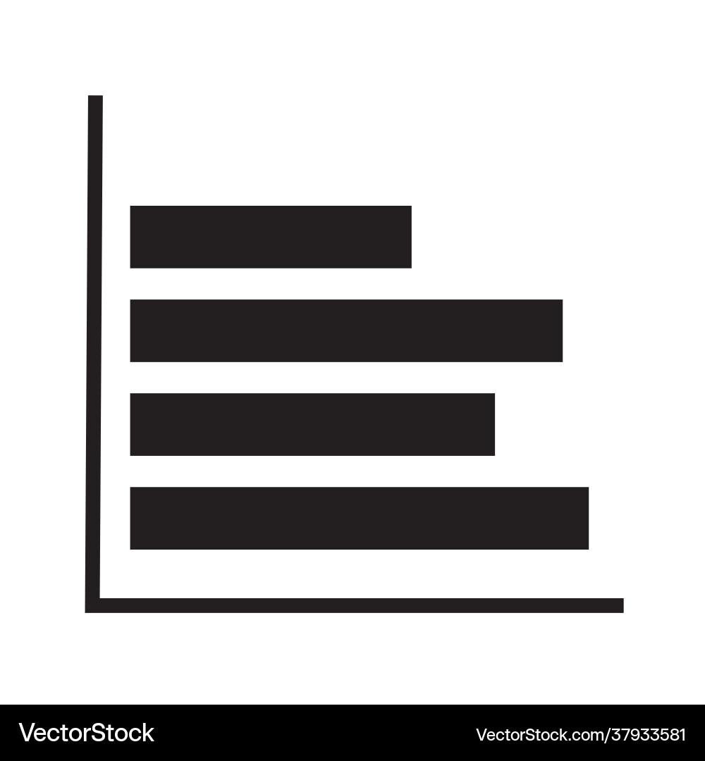 Icon bar graph flat design for app ads web Icon bar graph flat design for app ads web vector image