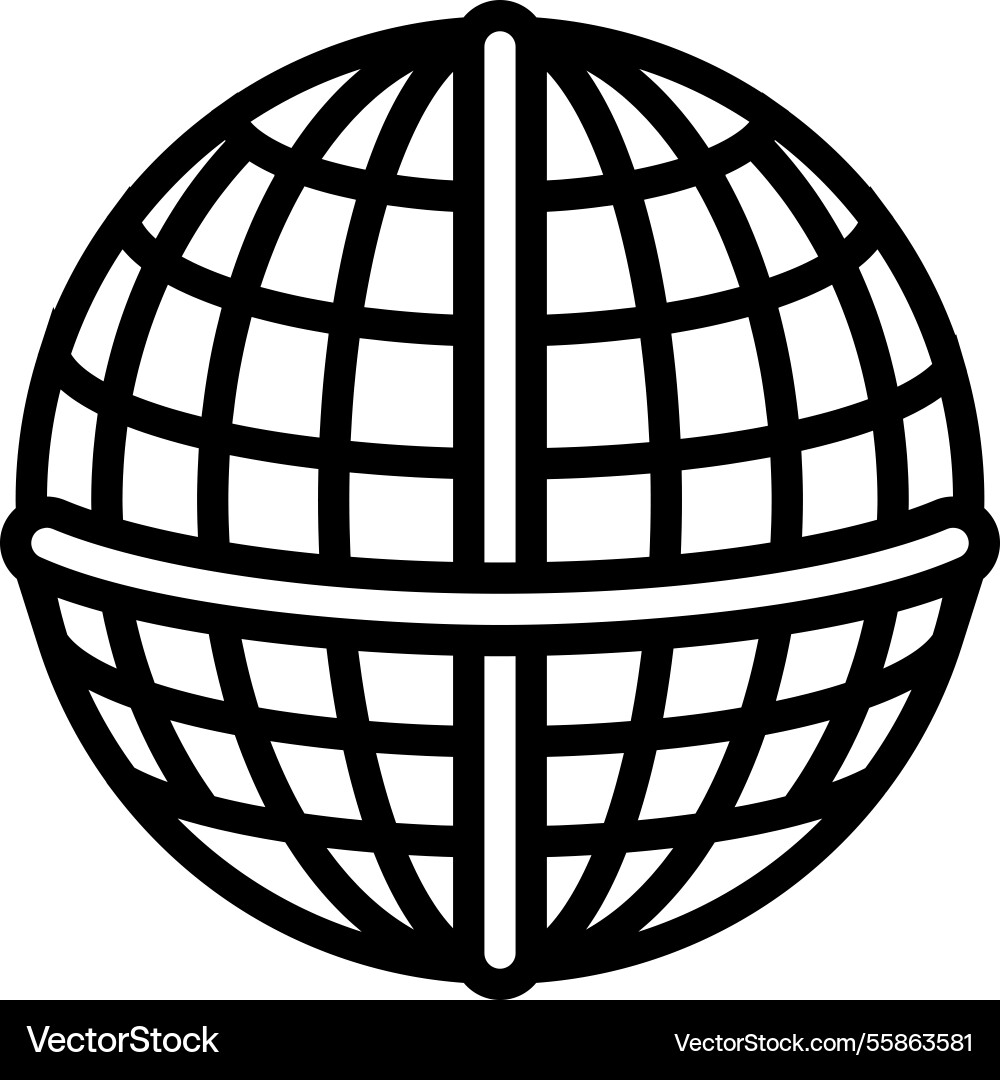 Longitude and latitude lines line icon Longitude and latitude lines line icon vector image