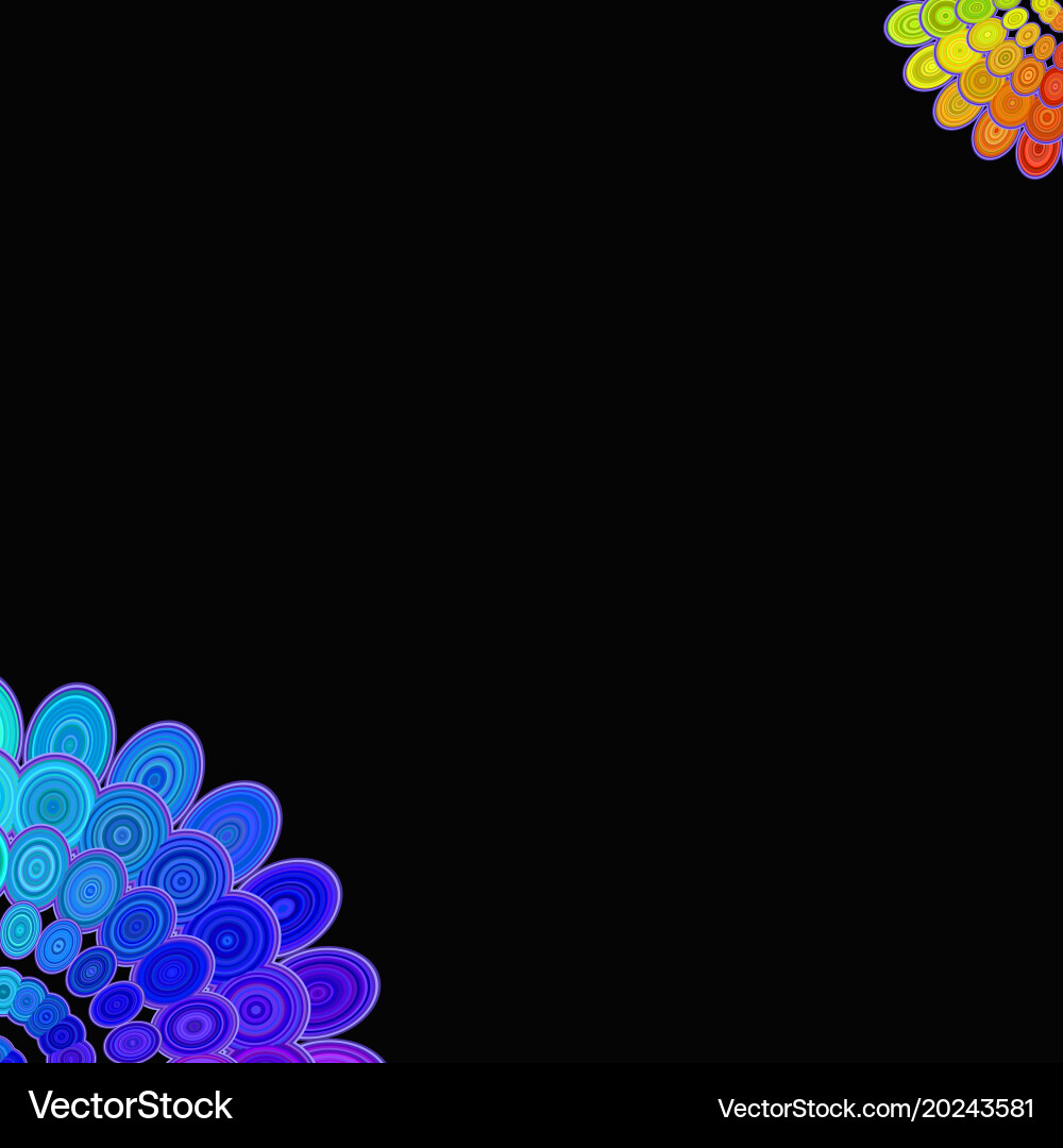 Multicolored abstract floral mandala design Vector Image
