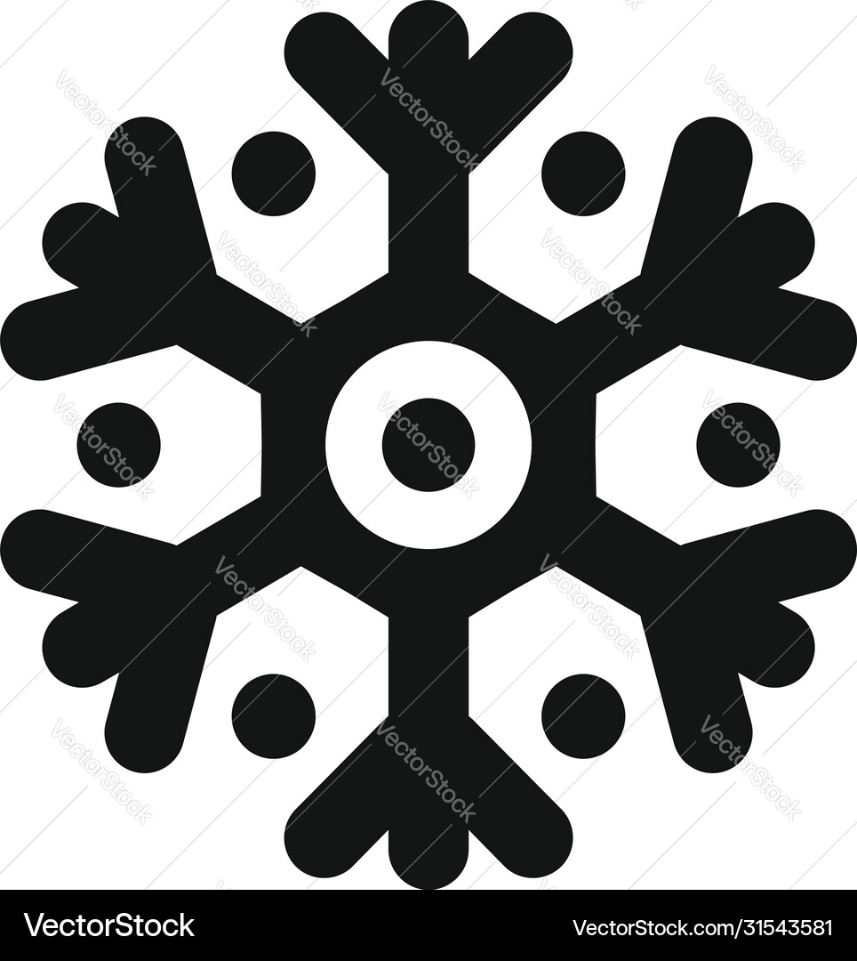 New snowflake icon simple style New snowflake icon simple style vector image